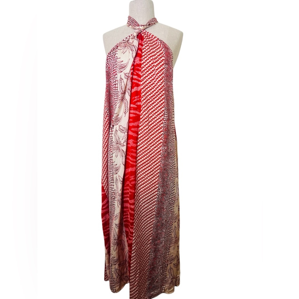 Banana Republic red halter twist neck dress - Picture 2 of 8